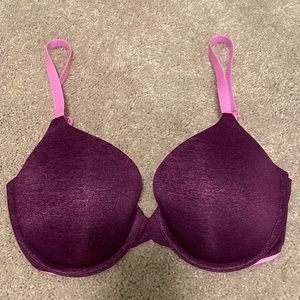 Purple Victoria’s Secret Uplift Semi Demi Bra